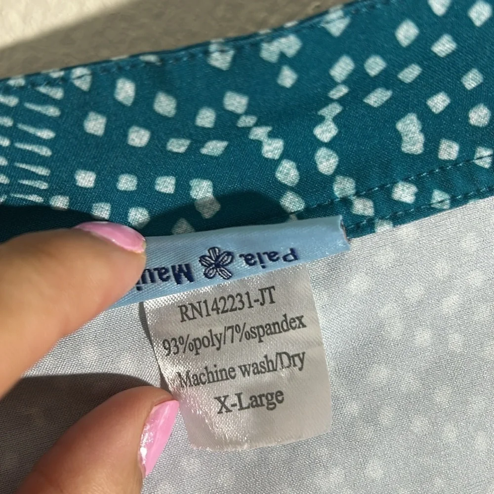 Rip Skirt Hawaii Teal Patterned Women's Skirt